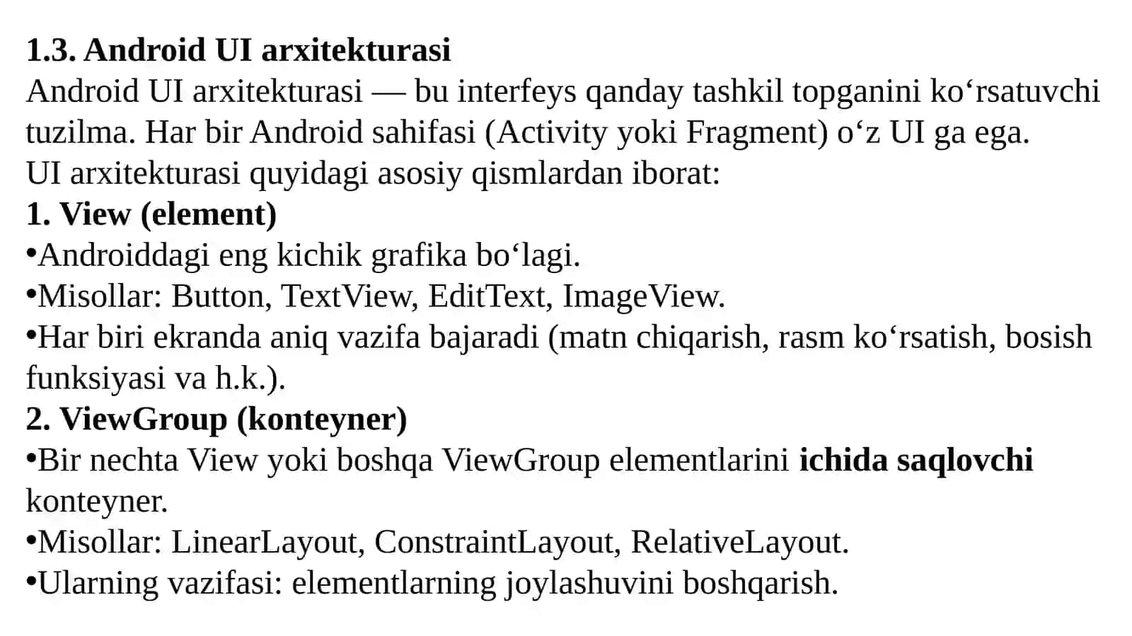 10-ANDROID ILOVADA FOYDALANUVCHI INTERFEYSI (UI) 4