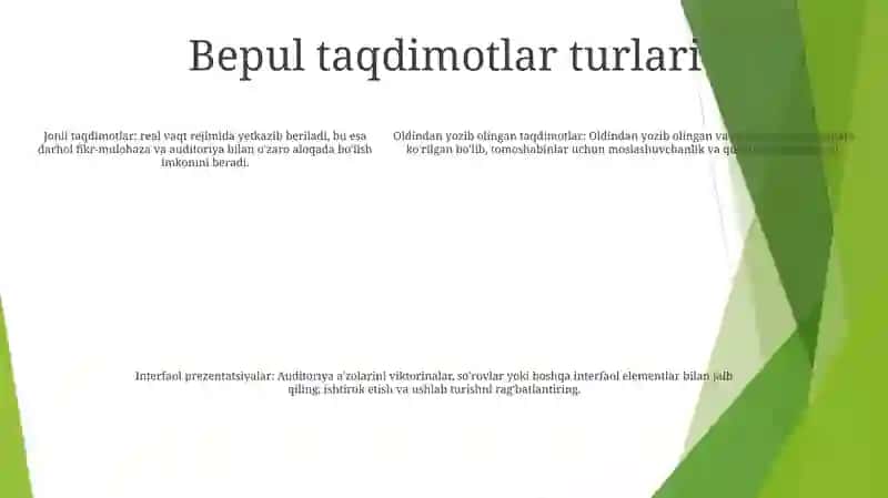 Tekin Taqdimotlar 4