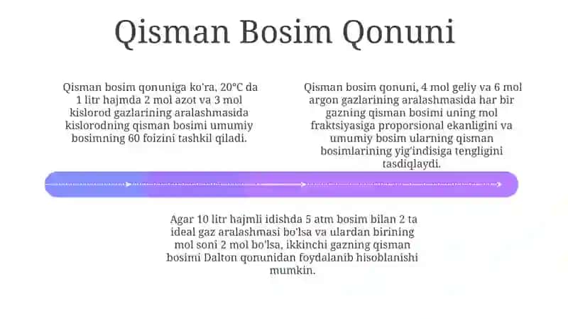 Qisman Bosim Qonuni 4