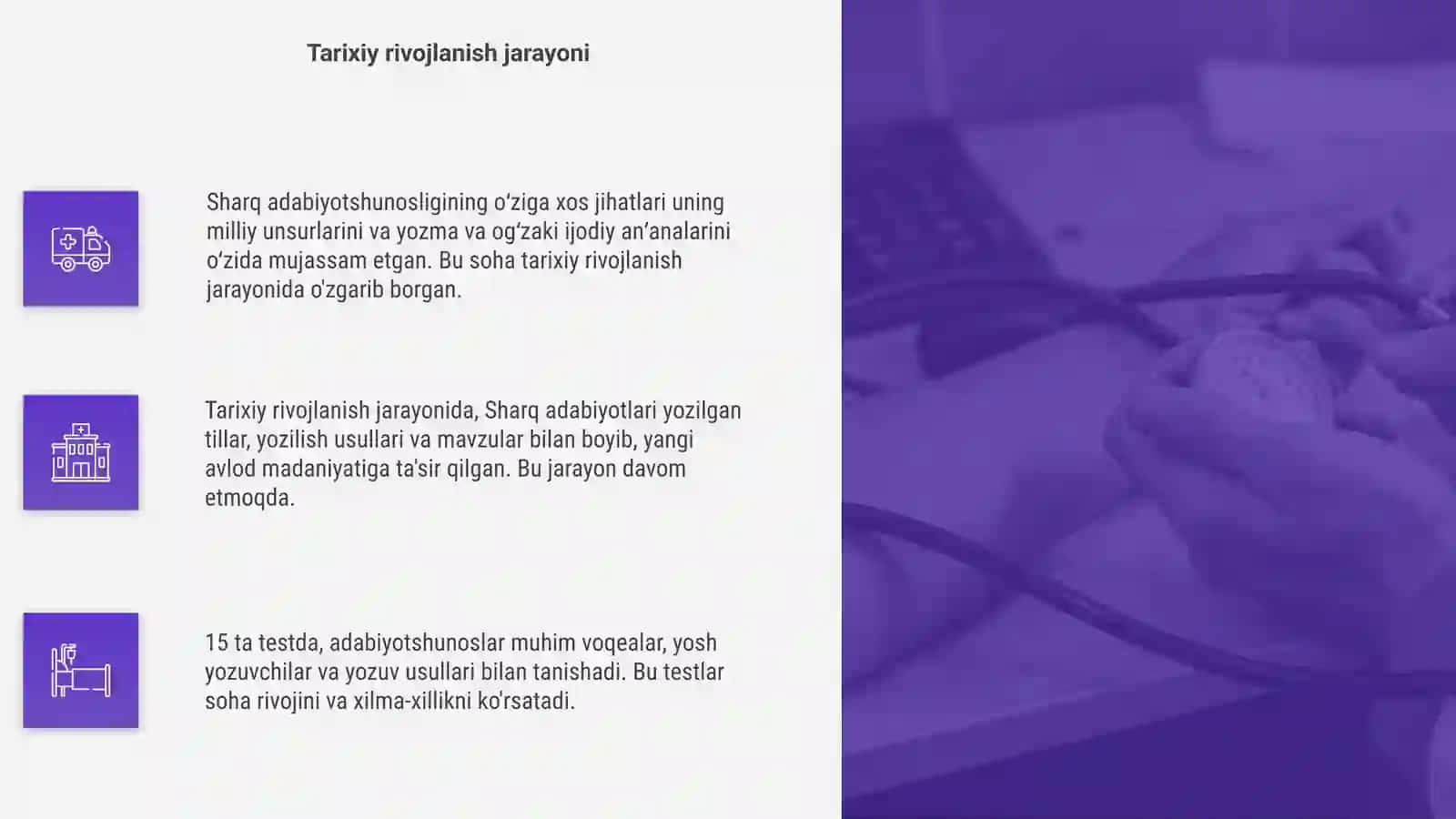 Sharq adabiyotshunosligining oʻziga xos jihatlari va 15 ta test 4