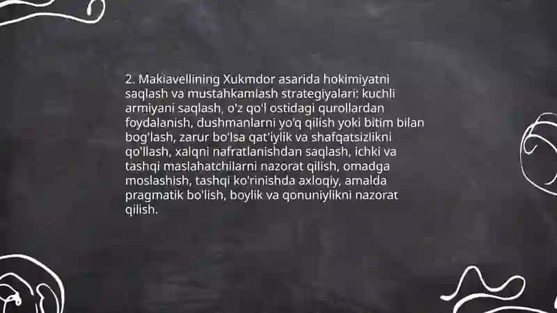 Makiavellining "Xukmdor" asari 4