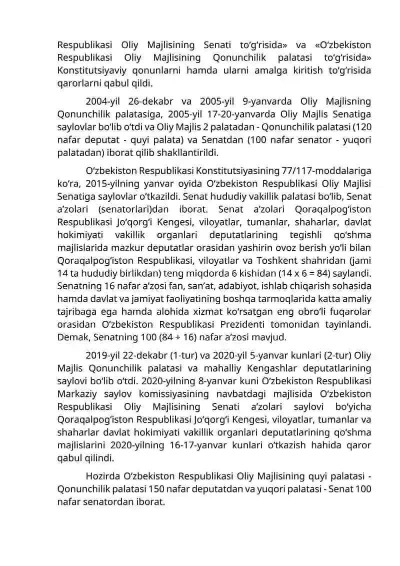 O‘zbekistonda demokratik, fuqarolik jamiyati asoslarining shakllanishi, amalga oshirilgan siyosiy islohotlar 4