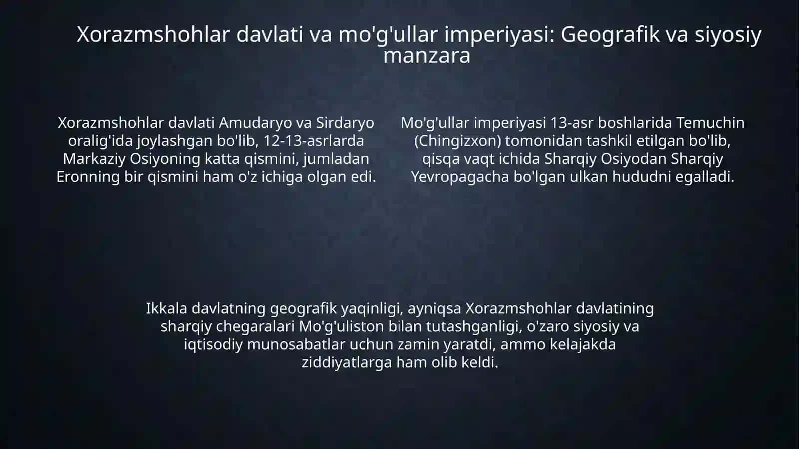 Muhammad Xorazmshoh va Chingizxon munosabatlari 4