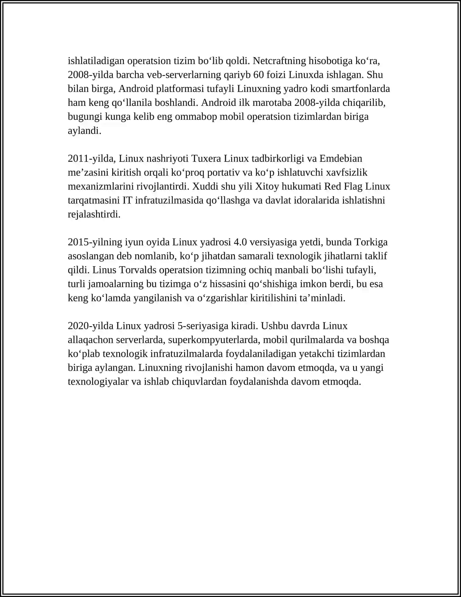 LINUX OPERATSION TIZIMLARI 4