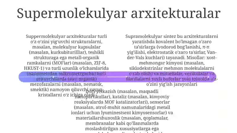 Supramolekulyar birikmalar sintezi 4
