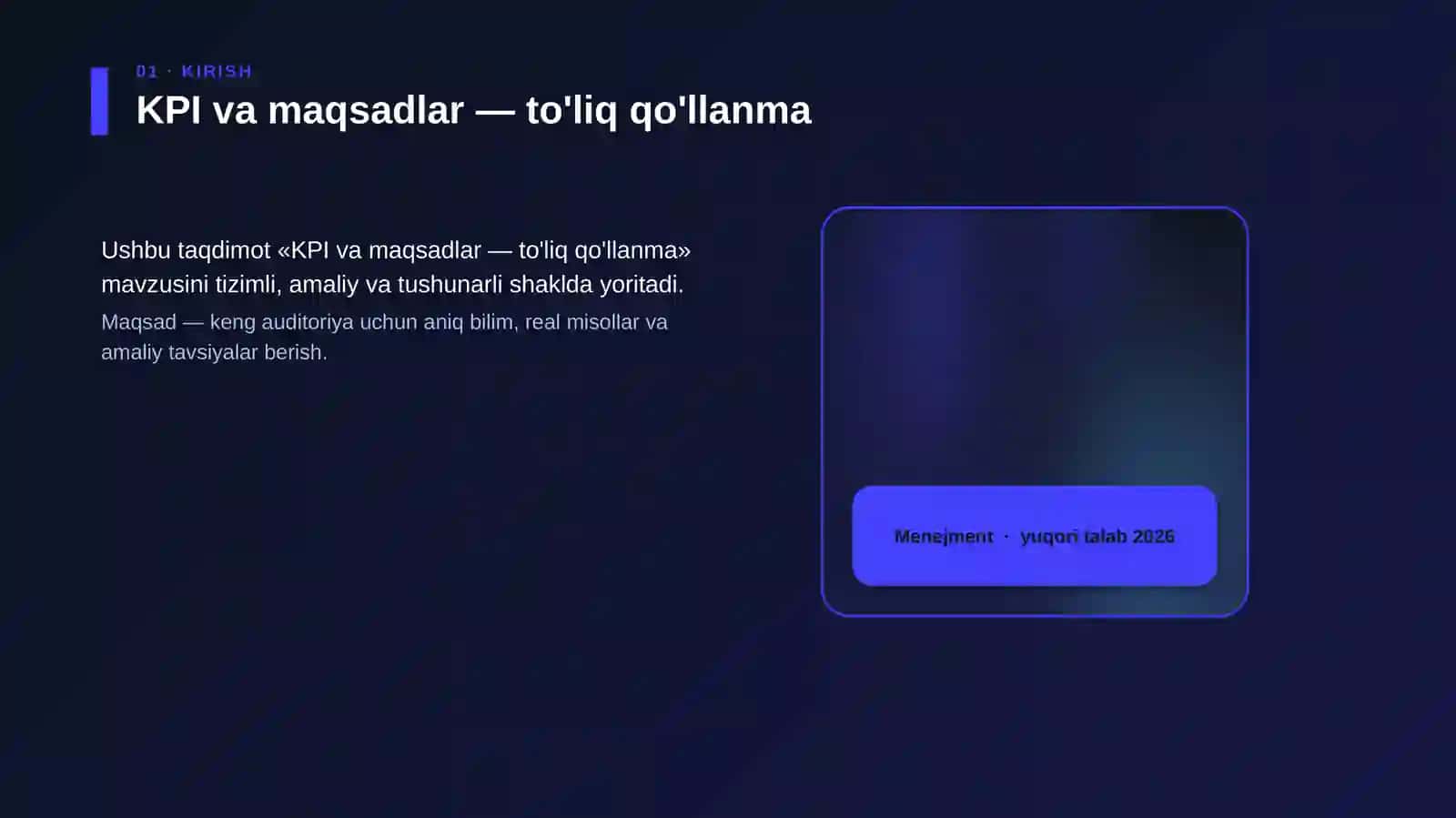 KPI va maqsadlar — to'liq qo'llanma 4