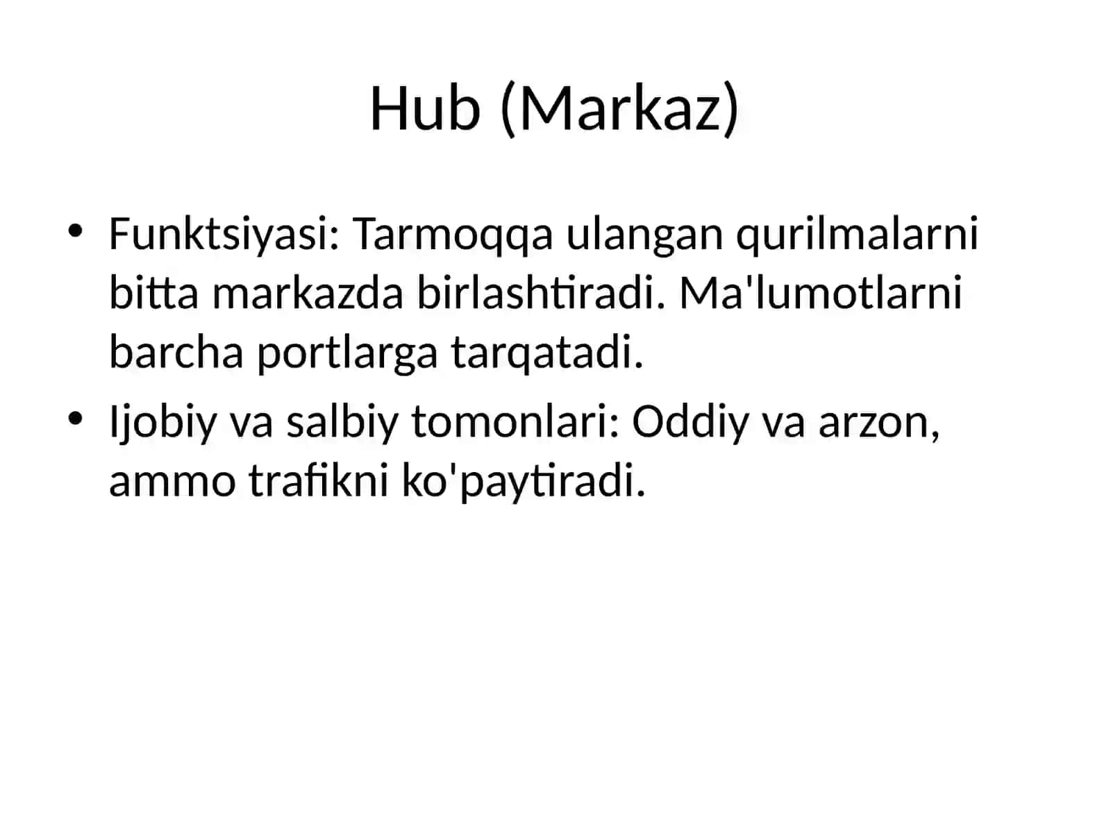 Kompyuter  Tarmoqlari  Qurilmalari 4