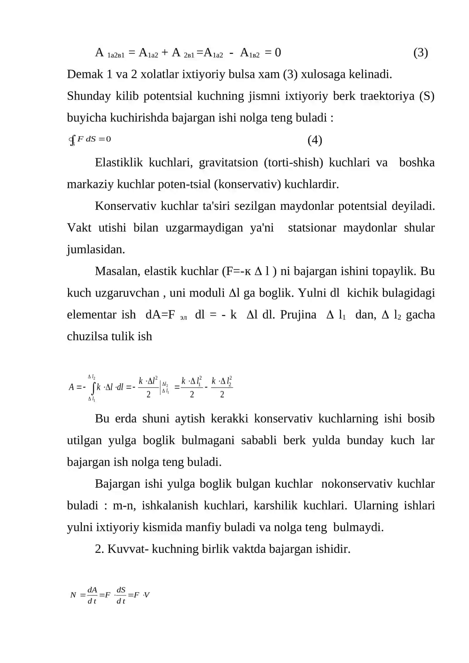 Kuchning ishi. Enеrgiya 4