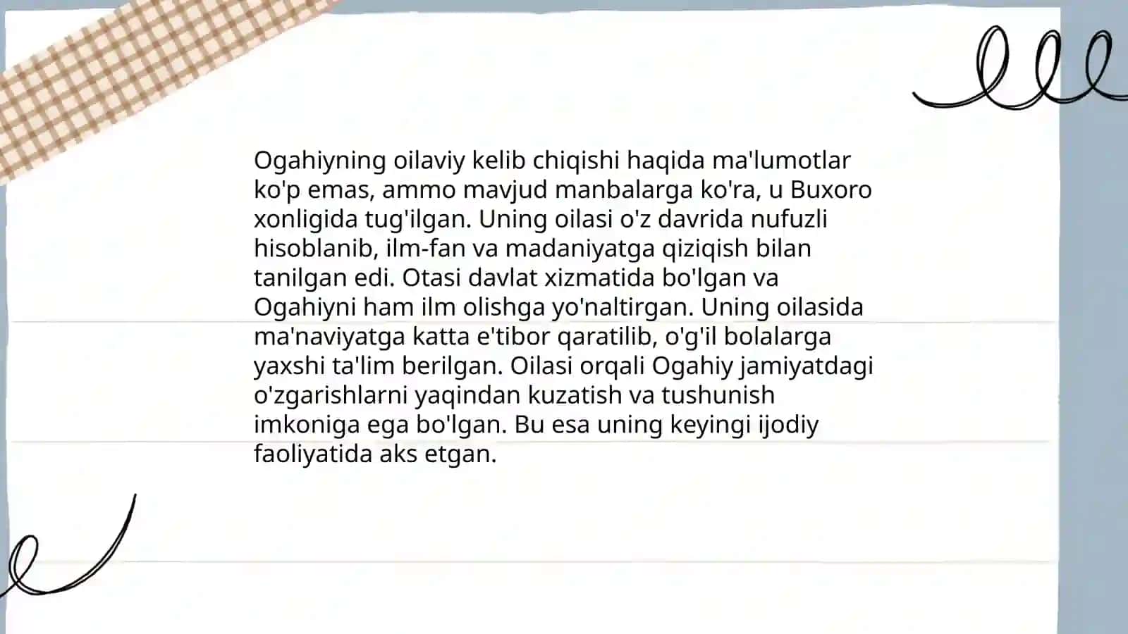 Ogahiy hayoti va ijodi 4