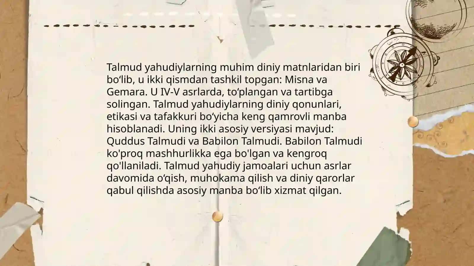 Yahudiylik taʼlimoti, an'ana marosimlari 4