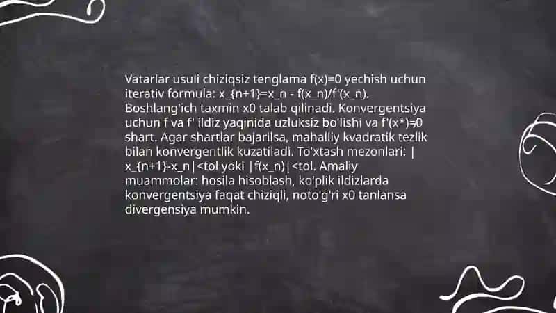 Vatarlar usuli 4