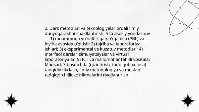 Oʻquvchilarning ilmiy dunyoqarashini shakllantirishning pedagogik asoslari 4