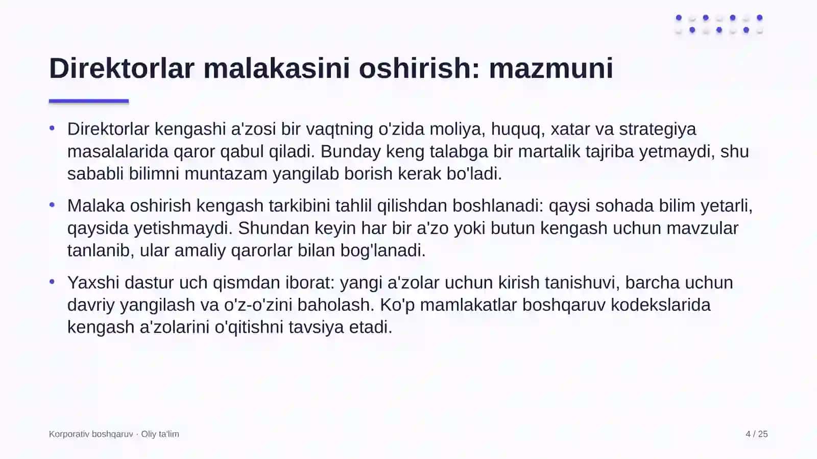 Shisha sanoatida direktorlar malakasini oshirish 4