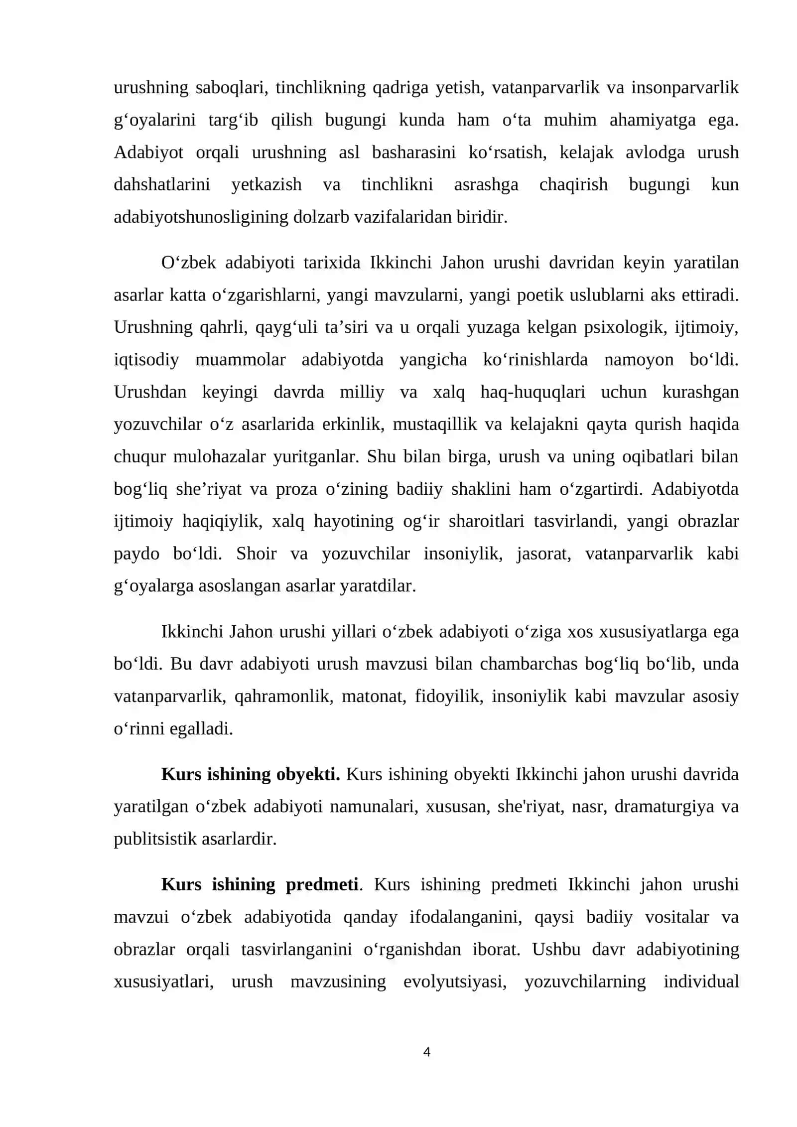 Ikkinchi jahon urushi va o‘zbek adabiyoti 4