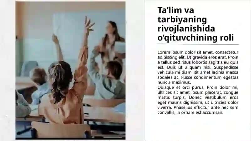 Jamiyatda o qituvchining tutgan o’rni va uning vazifalari.O'qituvchiga shaxsigaqo’yiladigan talablar 4