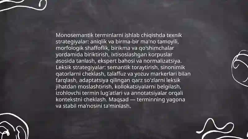 Terminlarning monosemantik xarakteri 4