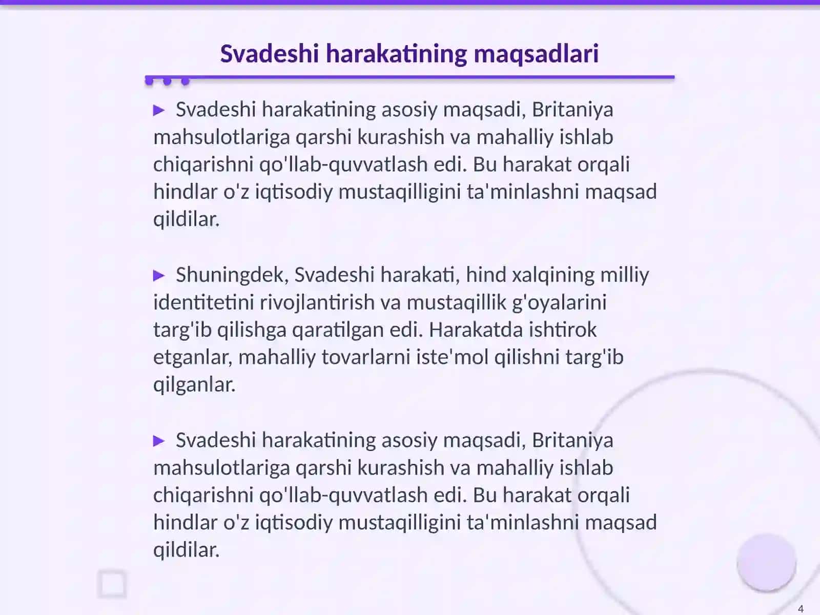 Svadeshi harakati 4