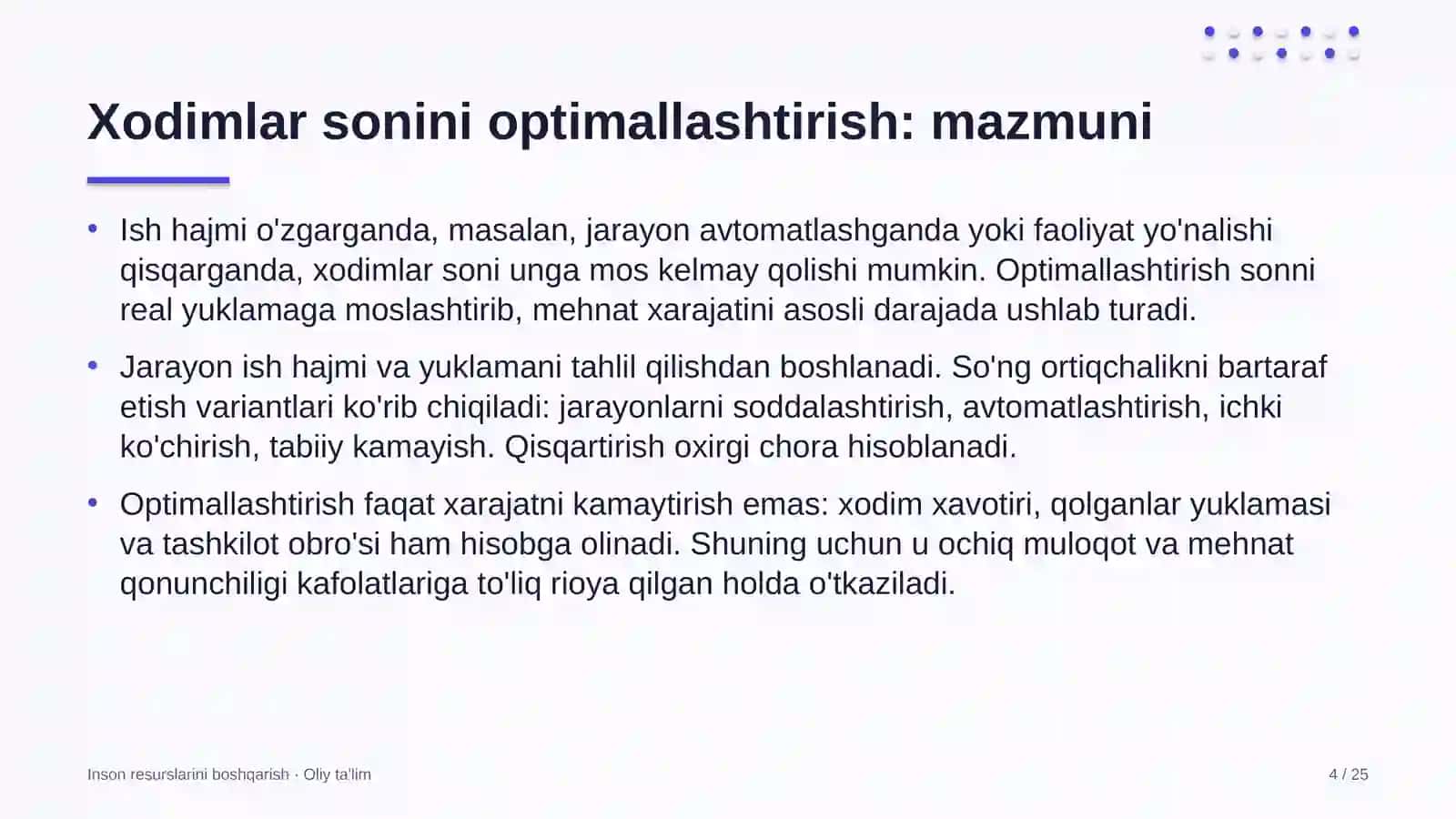 Eksport faoliyatida xodimlar sonini optimallashtirish 4