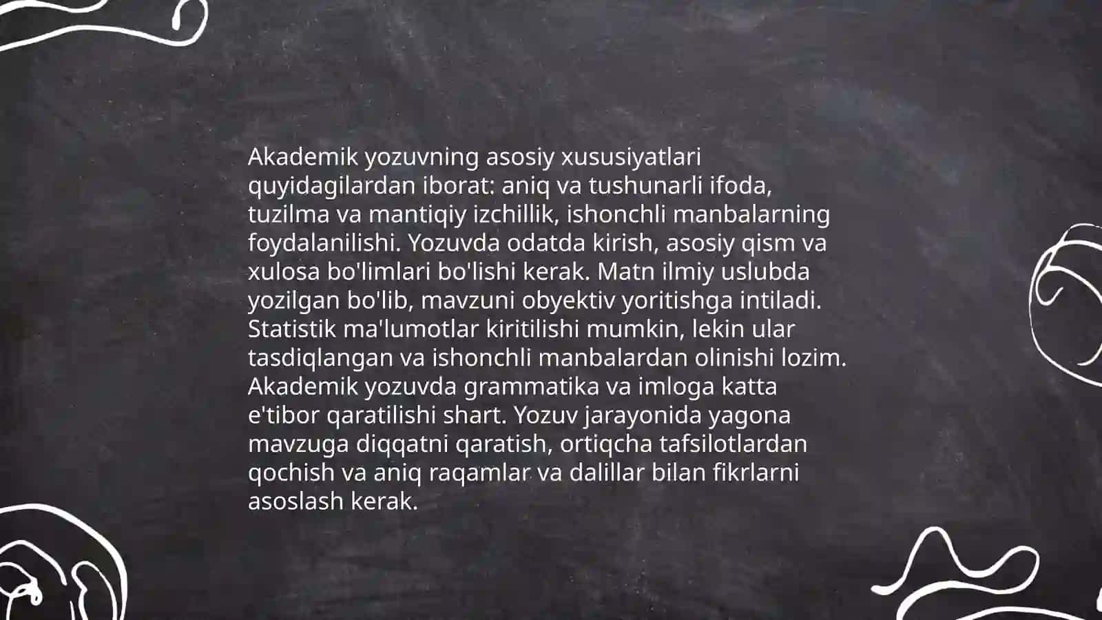 Akademik yozuv va uning xususiyatlari 4