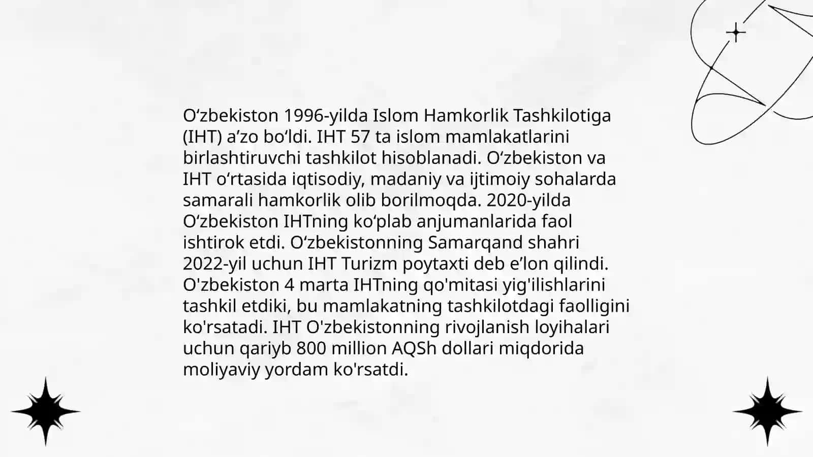 O'zbekiston va Jahon hamjamiyati 4