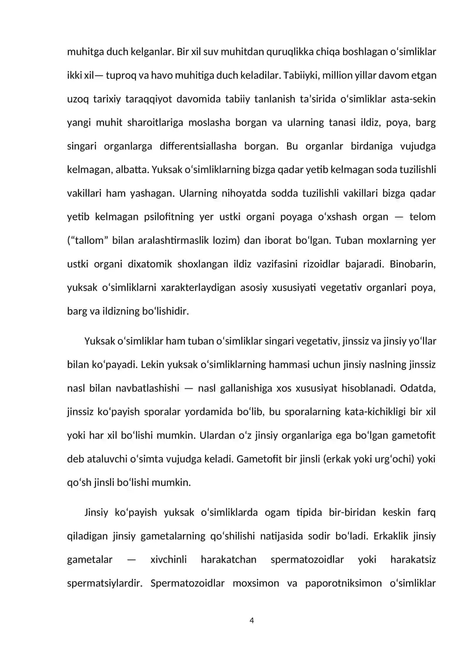 Yuksak o'simliklar evolyutsiyasi 4