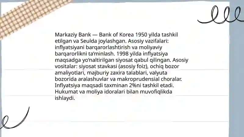 Janubiy Koreya Moliyaviy Tizimi 4
