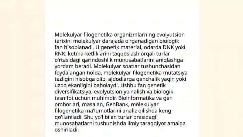 Filogenetik daraxt 4