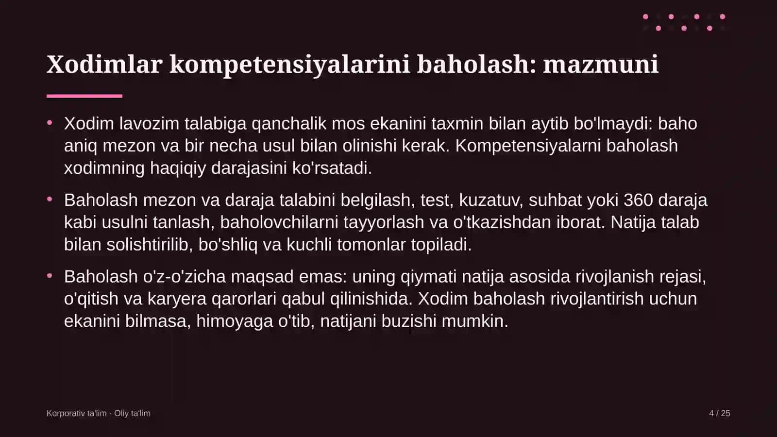 Akademik litseylarda xodimlarning kompetensiyalarini baholash 4