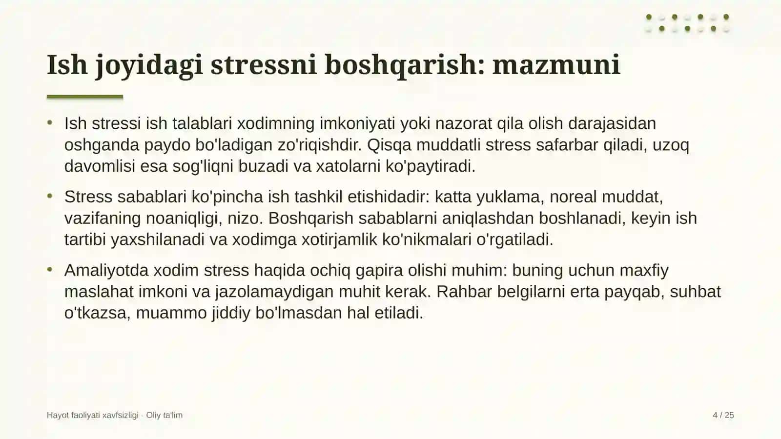 Akvaparklarda ish joyidagi stressni boshqarish 4