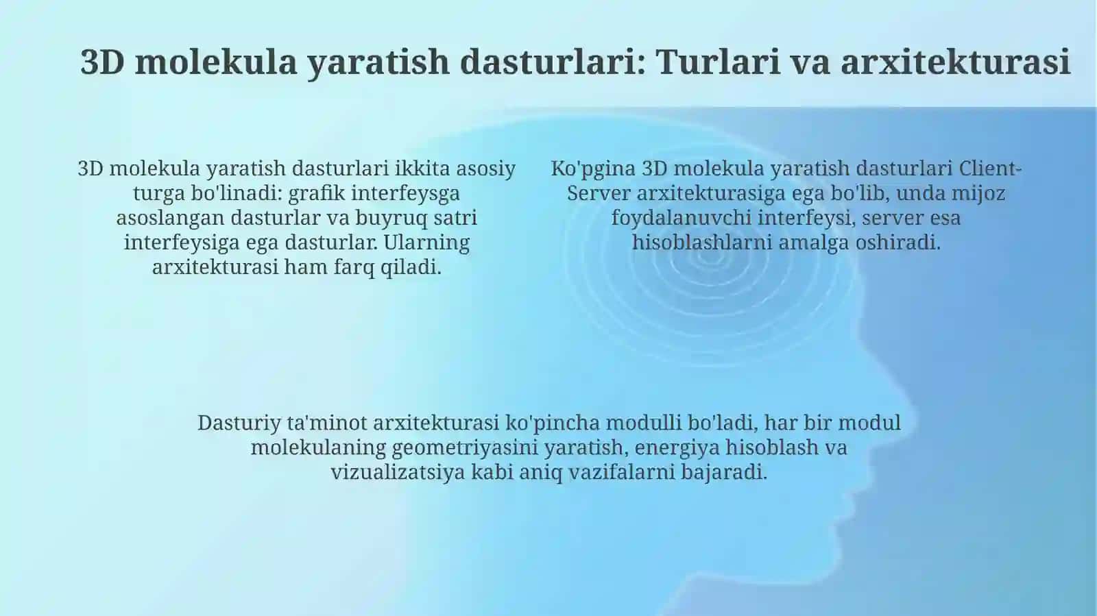 Molekulyar modellashtirish va 3D molekula yaratish dasturlari 4