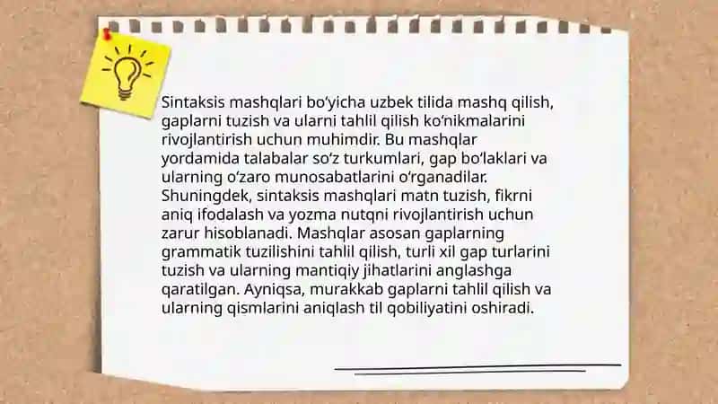 Lingvistik mashqlar va ularning turlari 4