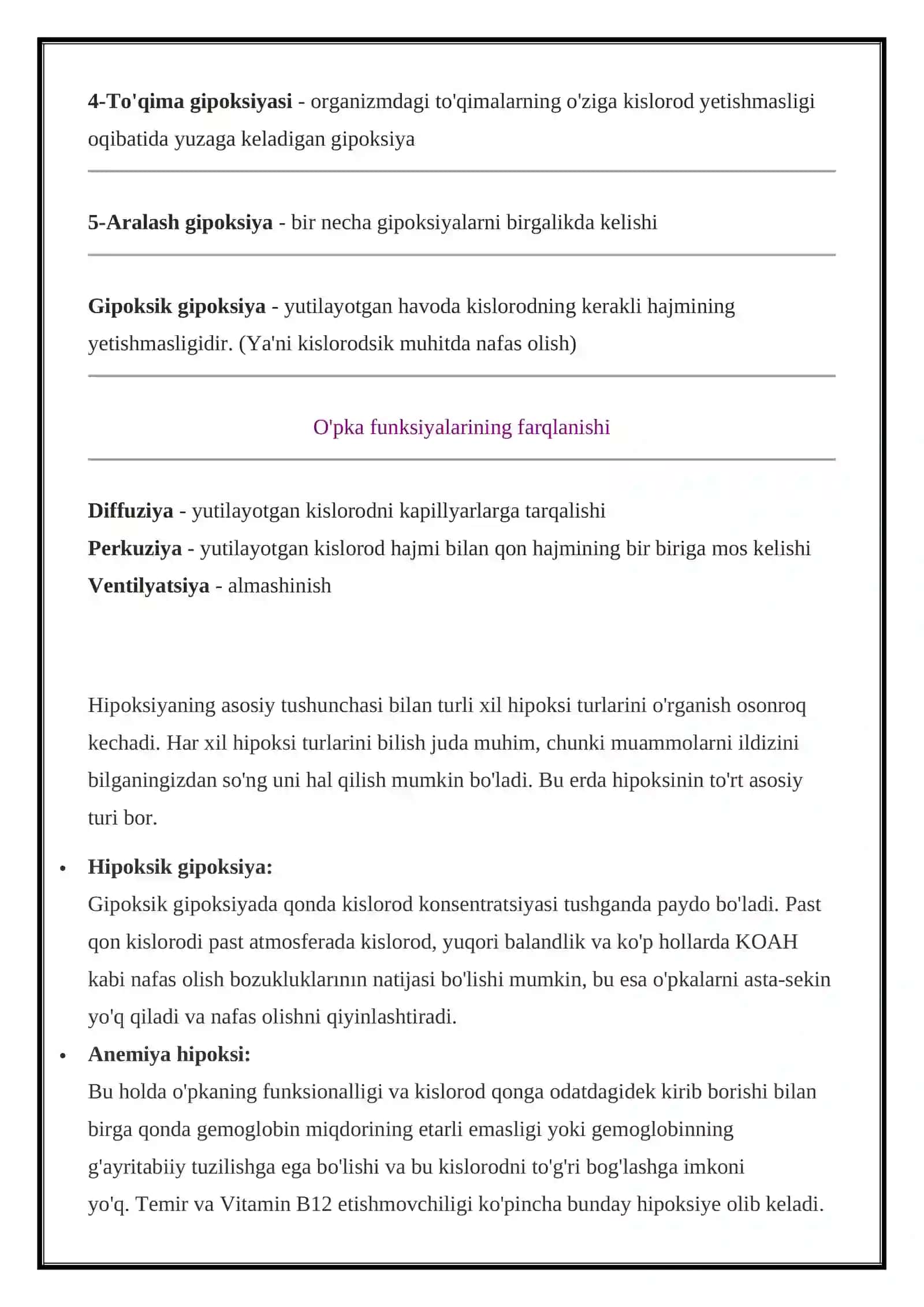 Gipoksiy turlari 4