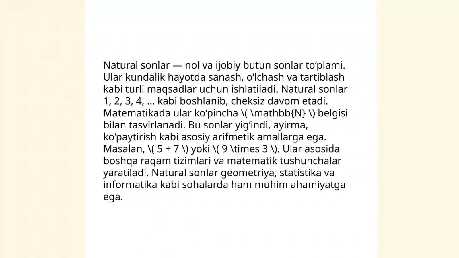 Natural sonlar 4