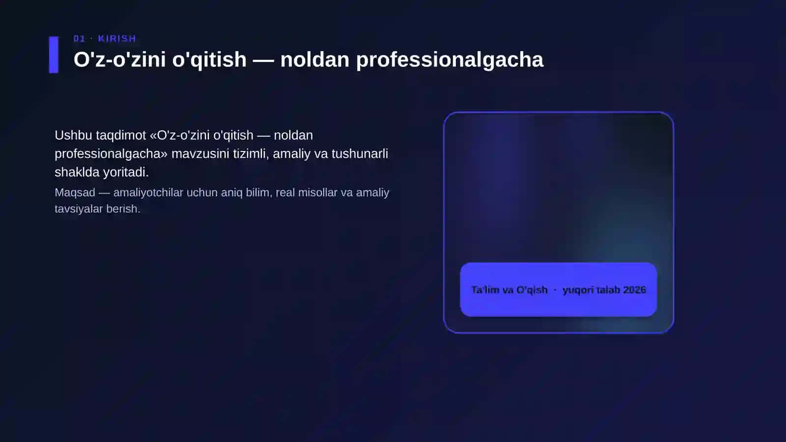 O'z-o'zini o'qitish — noldan professionalgacha 4