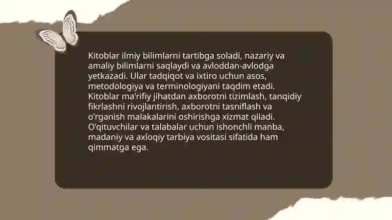 Kitobning ma'naviy qadri 4