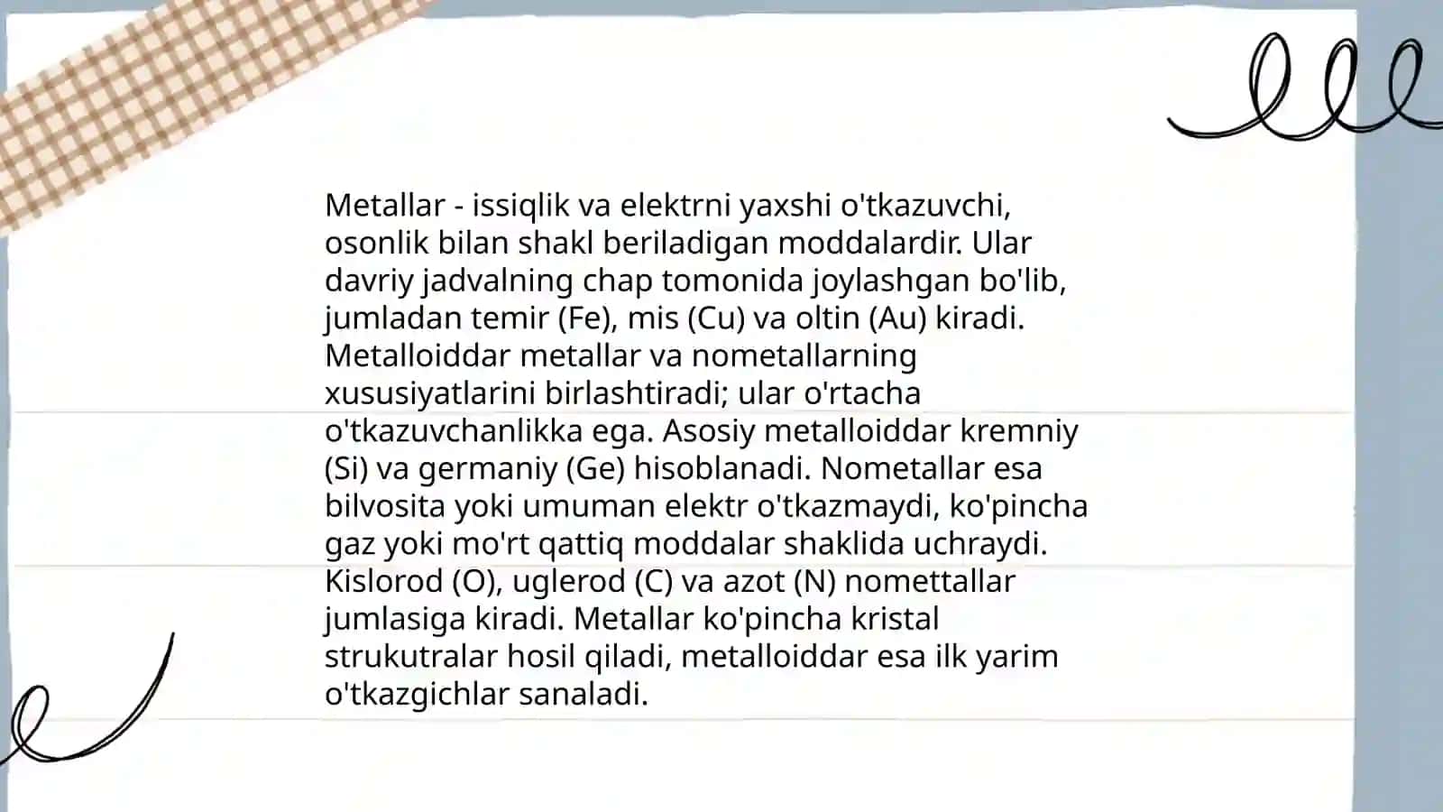 Atomlarning davriy va davriy bo'lmagan xossalari 4
