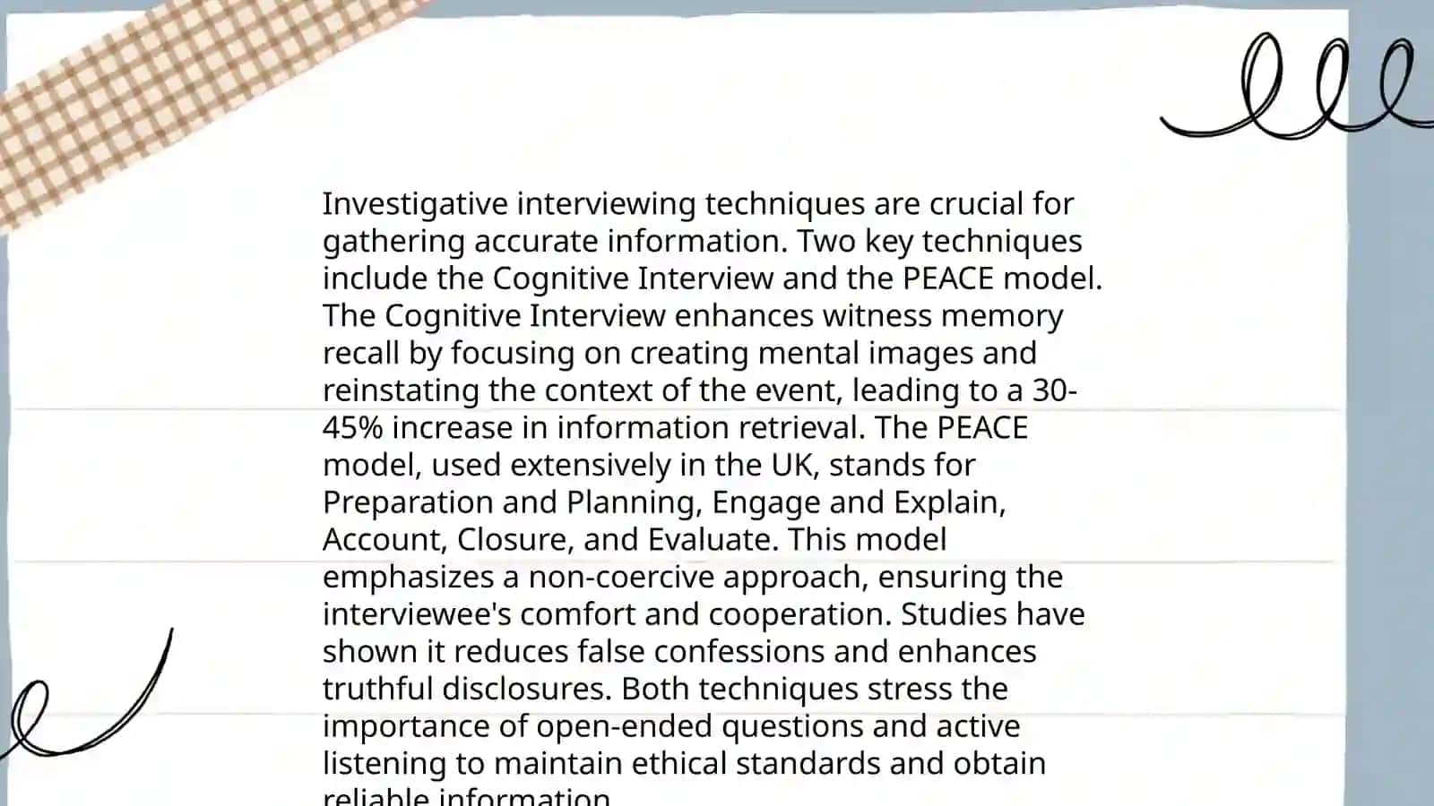 Investigative interviewing 4