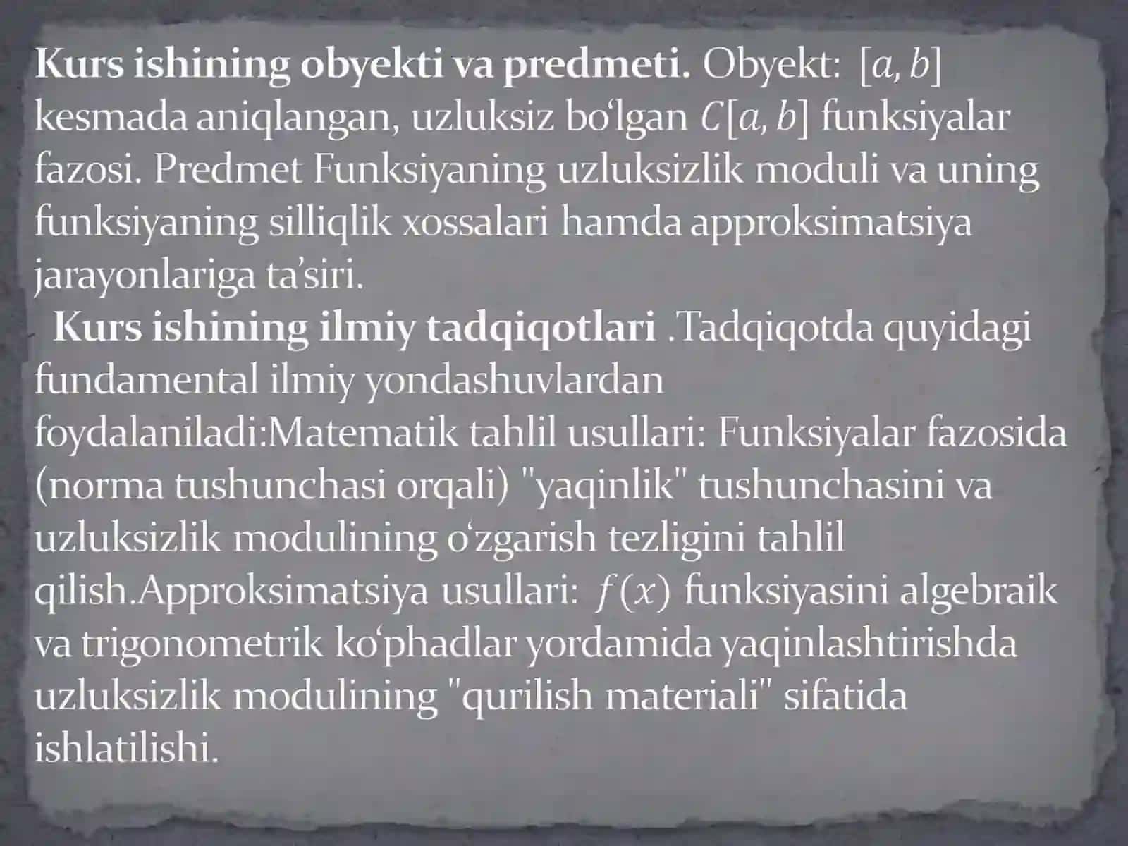 Funksiyaning Uzluksizlik Moduli 4