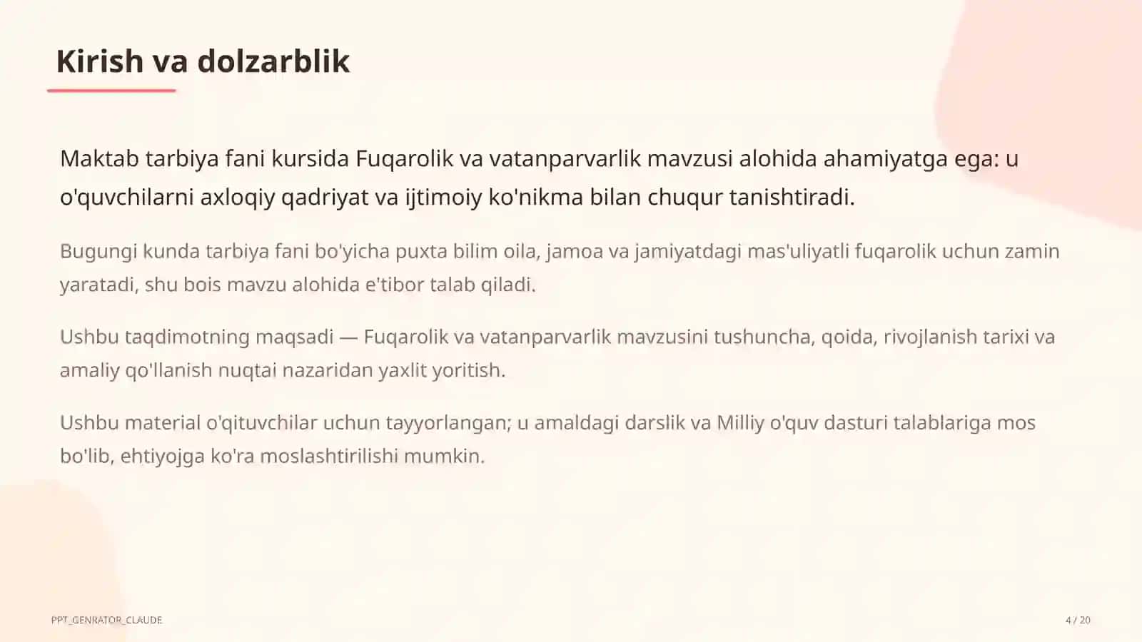 Fuqarolik va vatanparvarlik (8-sinf) 4