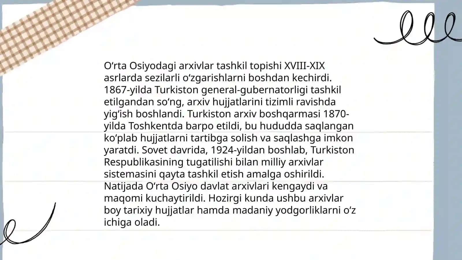 Oʻrta Osiyodagi dastlabki arxivlar 4