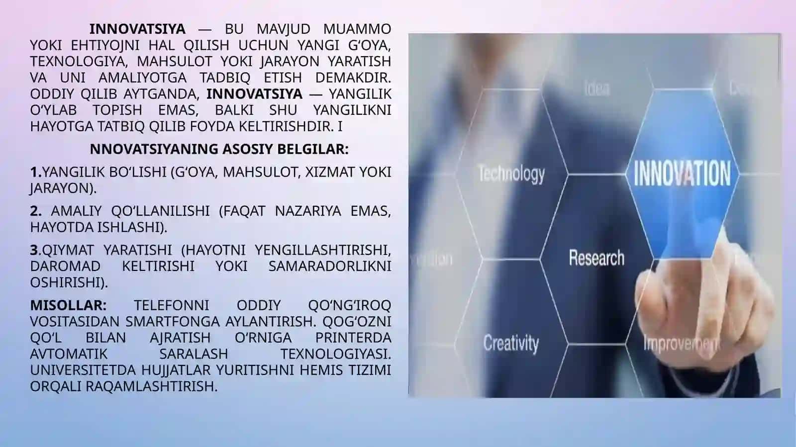 INNOVATSIYA VA LOYIHALARNI BOSHQARISH 4
