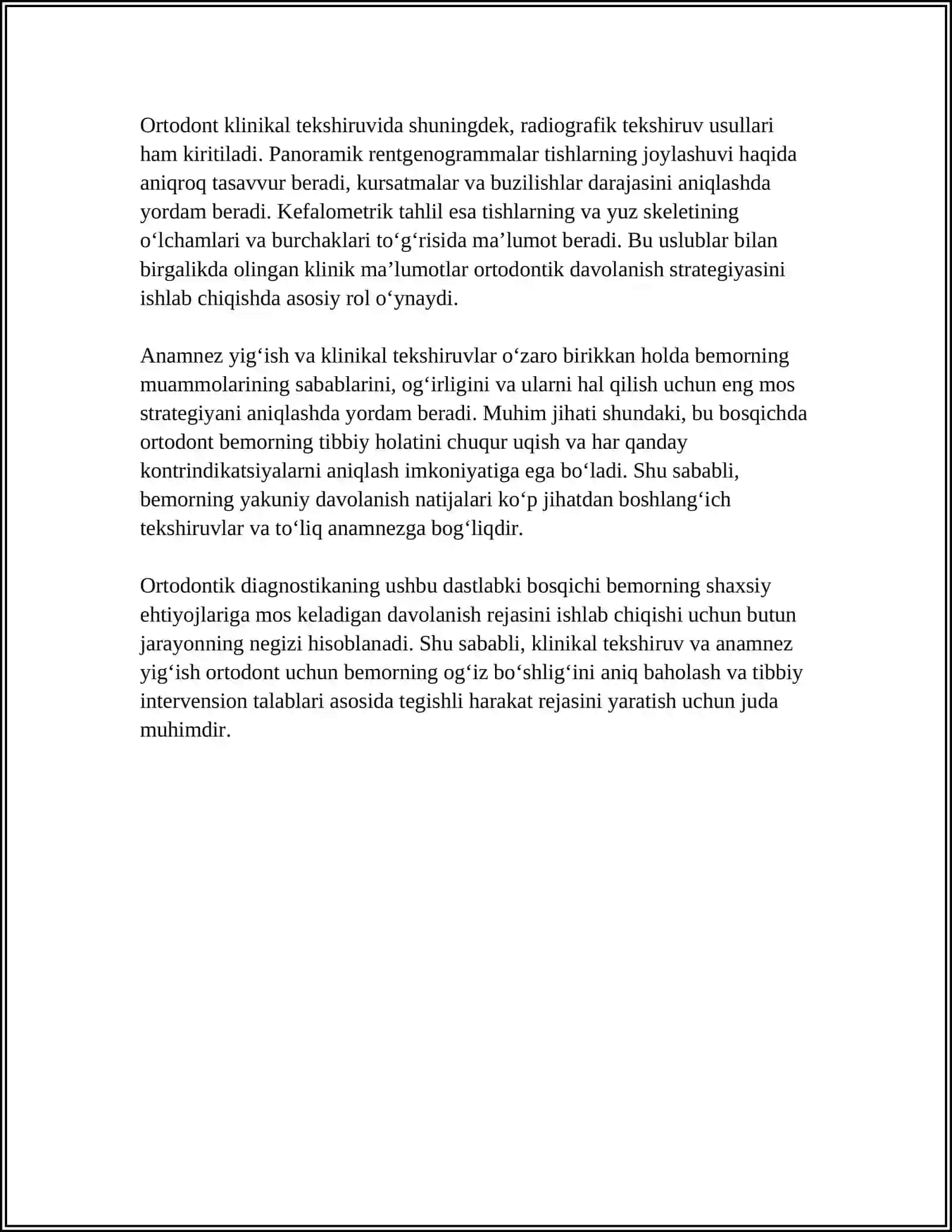 ORTODONTIK DIAGNOSTIKA USULLARI 4