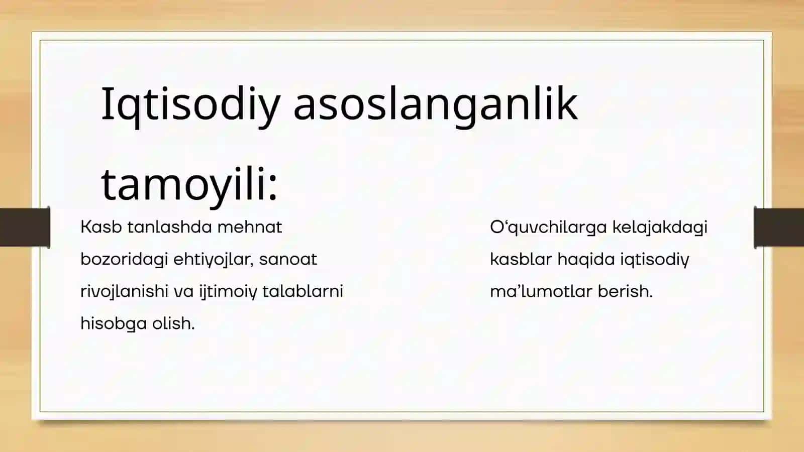 Kasb-hunarga yo‘naltirish Tamoyillari 4
