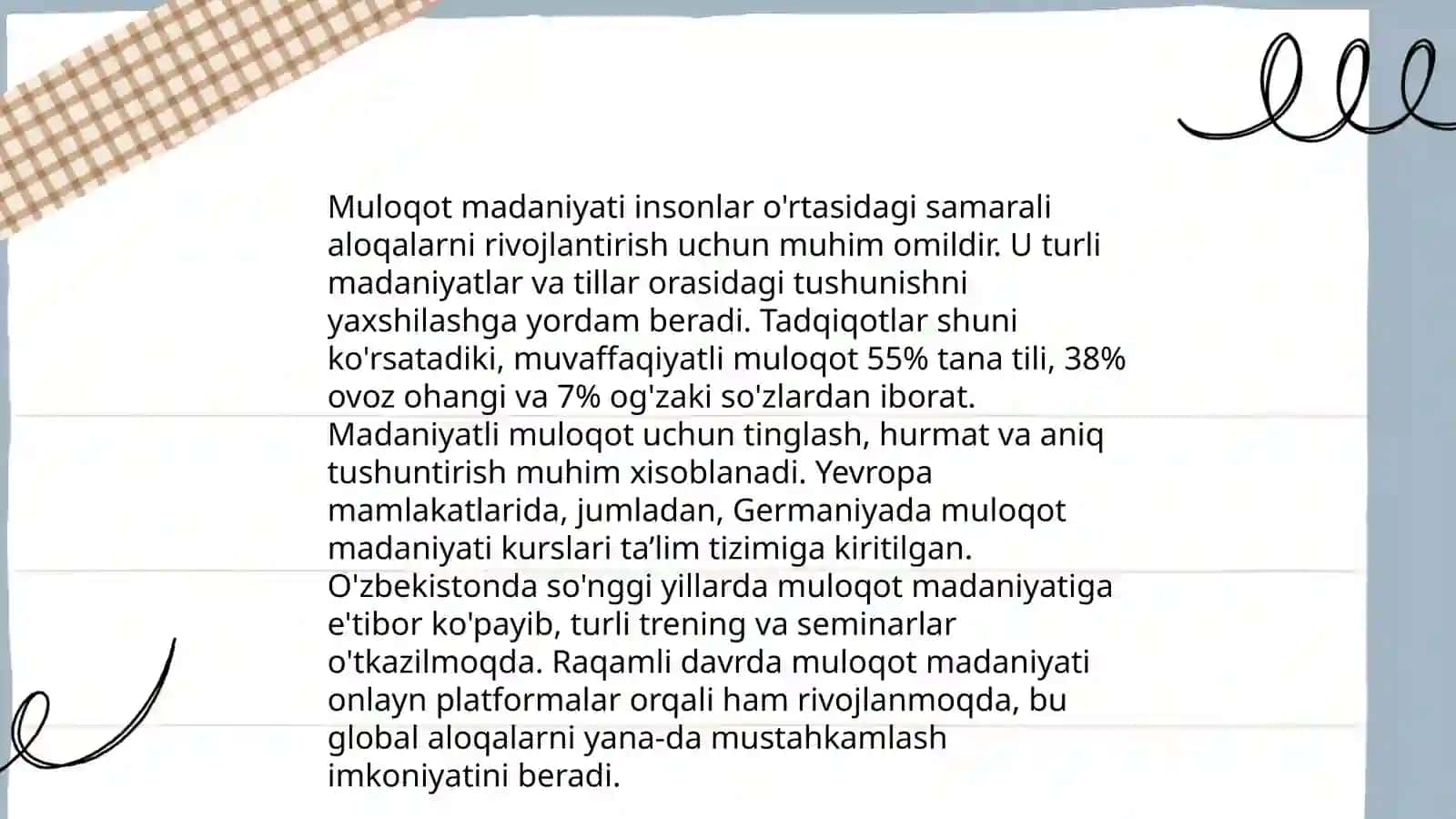 Muomala va muloqot asoslari 4