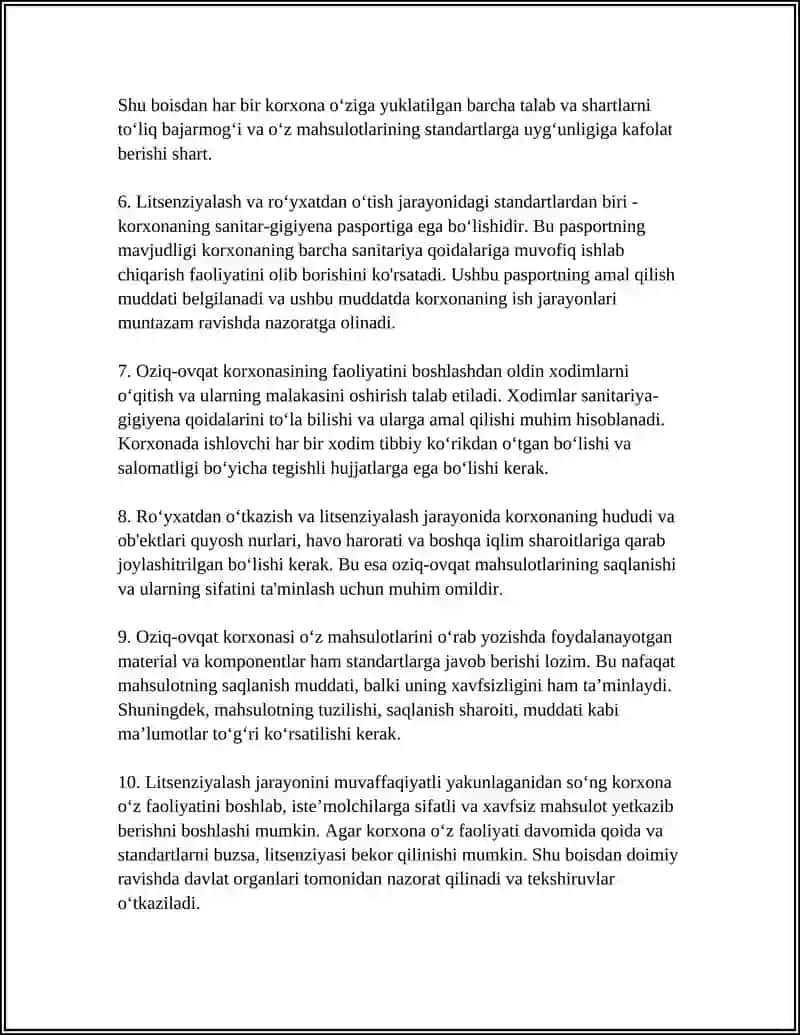 OZIQ-OVQAT XIZMATI (FOOD BUSINESS) 4