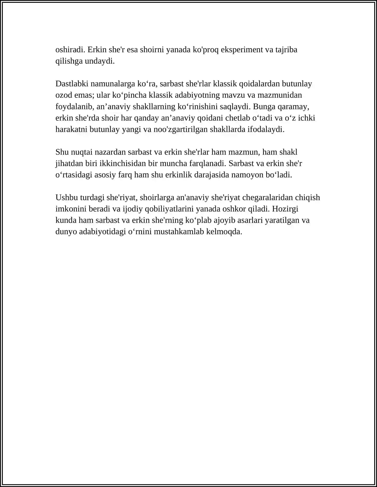 SARBAST VA ERKIN SHE'R 4