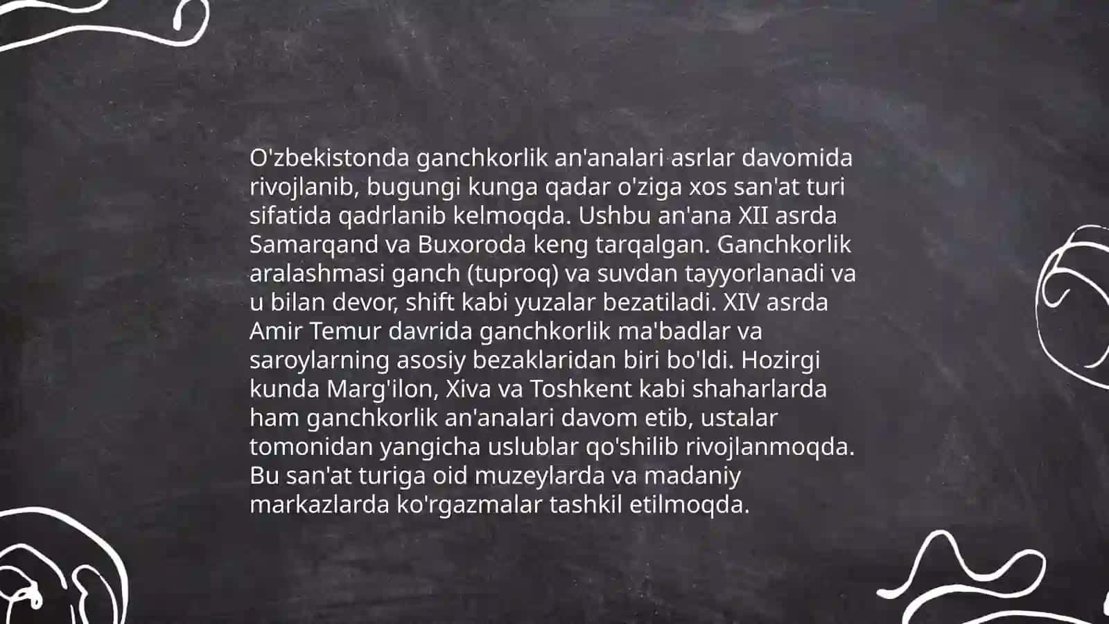 Ganchkorlik san'ati 4