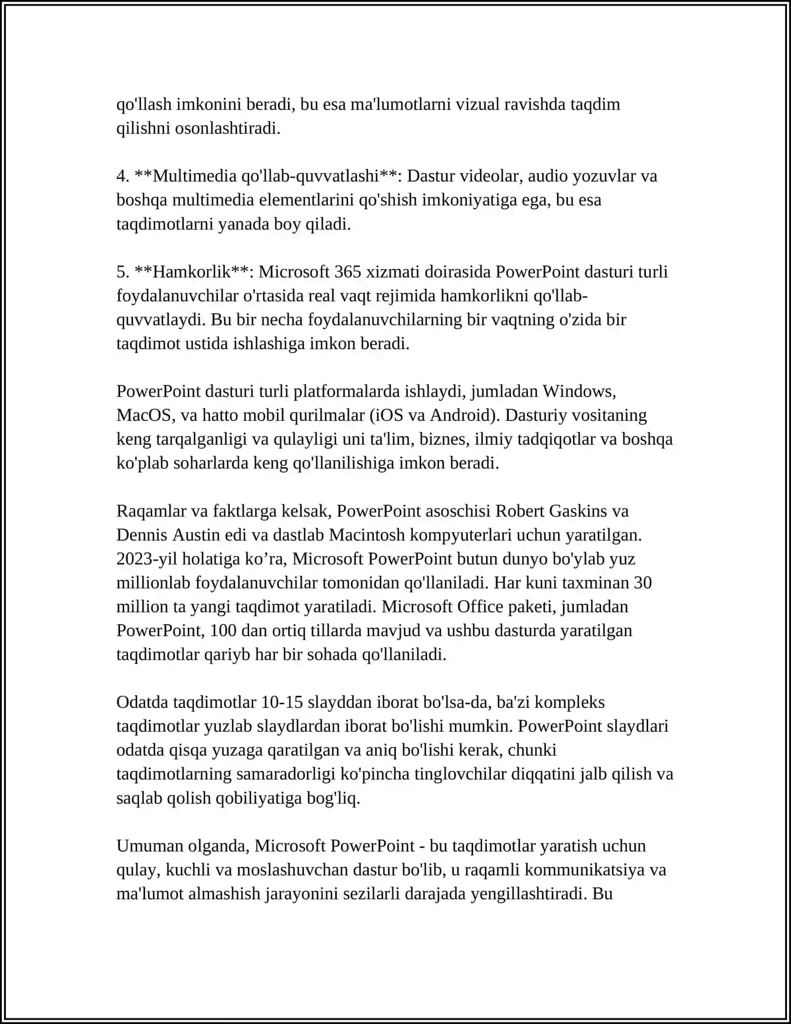 MS POVER POINTDA IMKONIYATLARI 4
