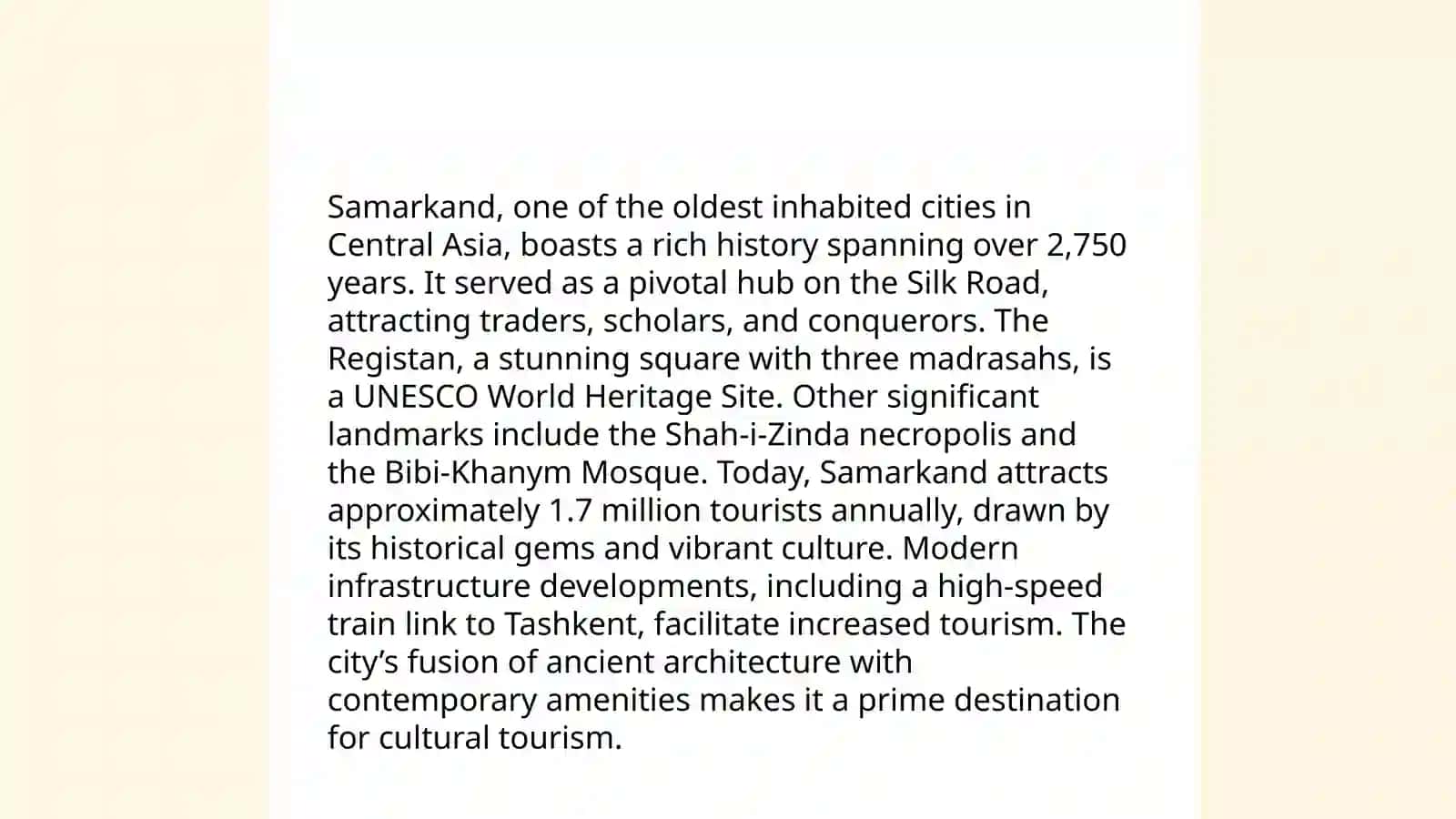 Uzbekistan and Tourism 4