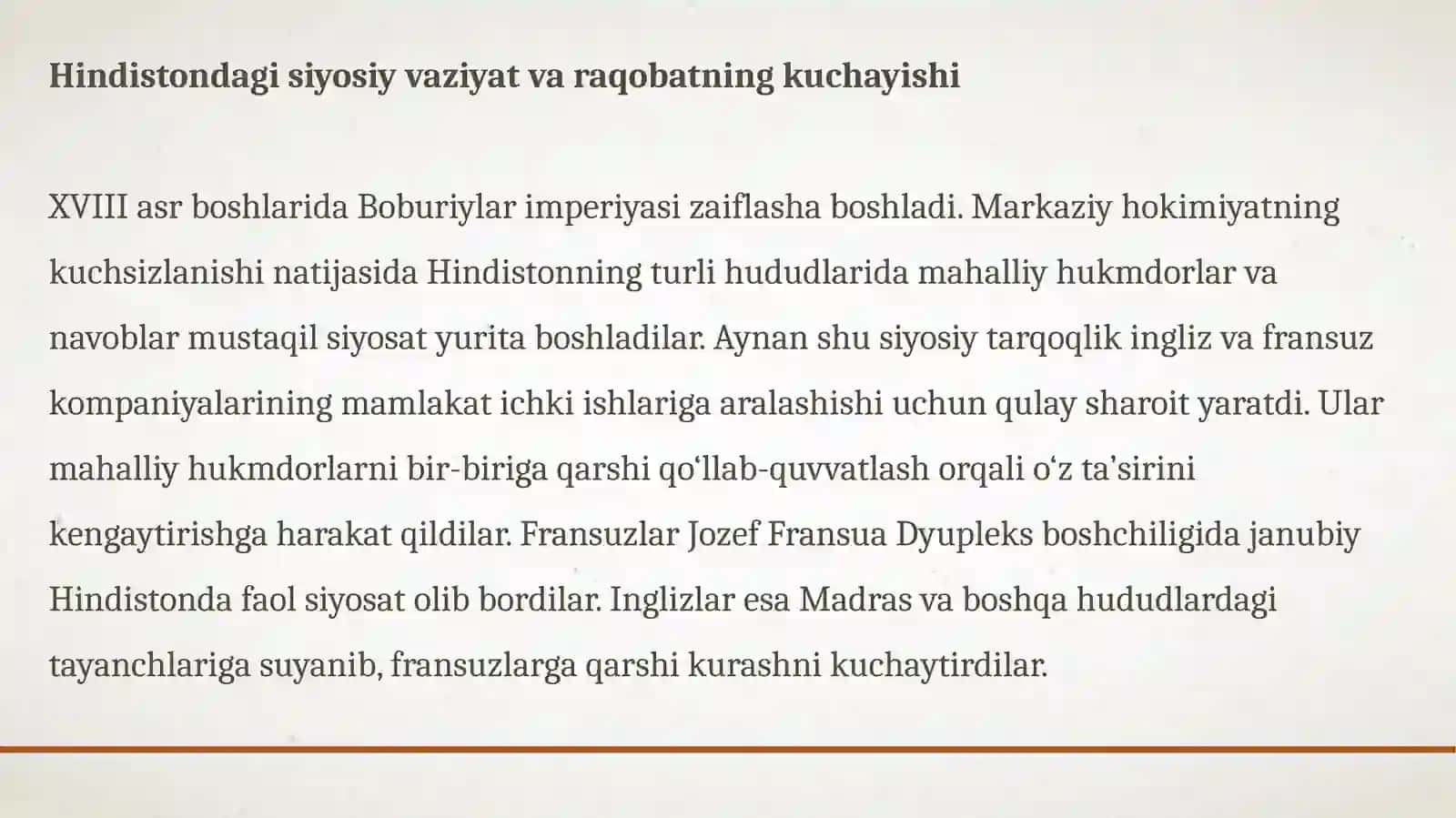 HINDISTONDA INGLIZ-FRANSUZ RAQOBATI 4